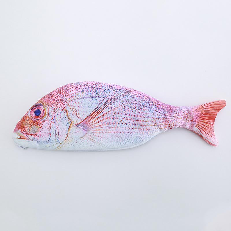 Милый пенал с имитацией рыбы, кавайный мультяшный пенал на молнии, большая вместительная портативная сумка для хранения, держатель для канцелярских принадлежностей, сумки для ручек