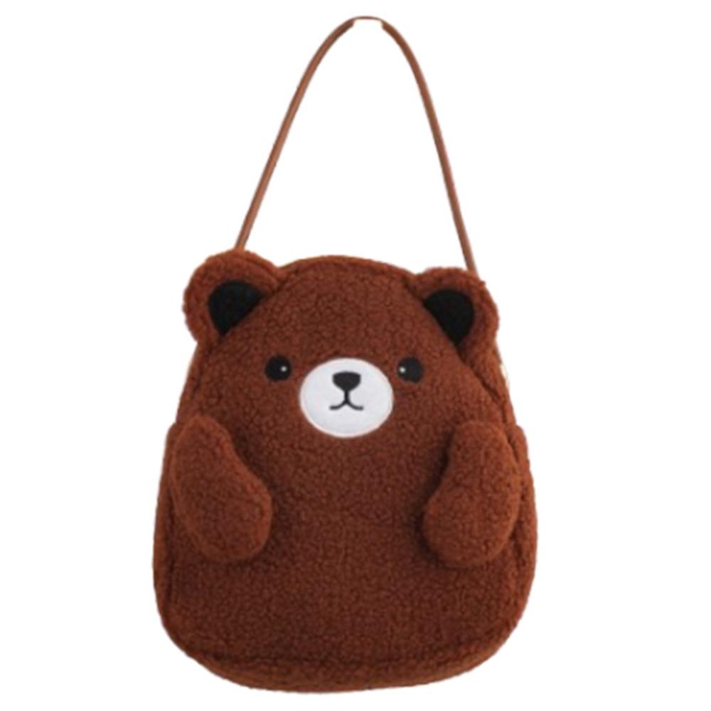 Soft Plush Rabbit Handbag Panda Student Schoolbag Storage Pouch Panda Shoulder Bag Travel/Outdoor