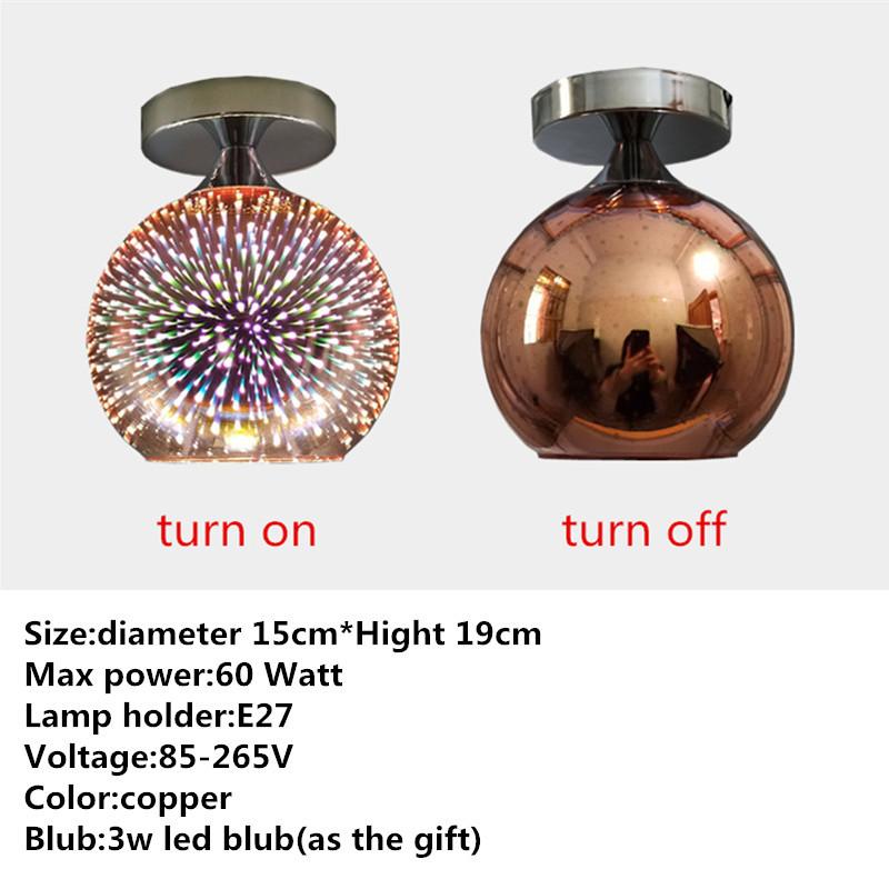 3D фейерверк, потолочные светильники, оцинкованные витражи, гостиная, спальня, кухня, проход, входные светильники