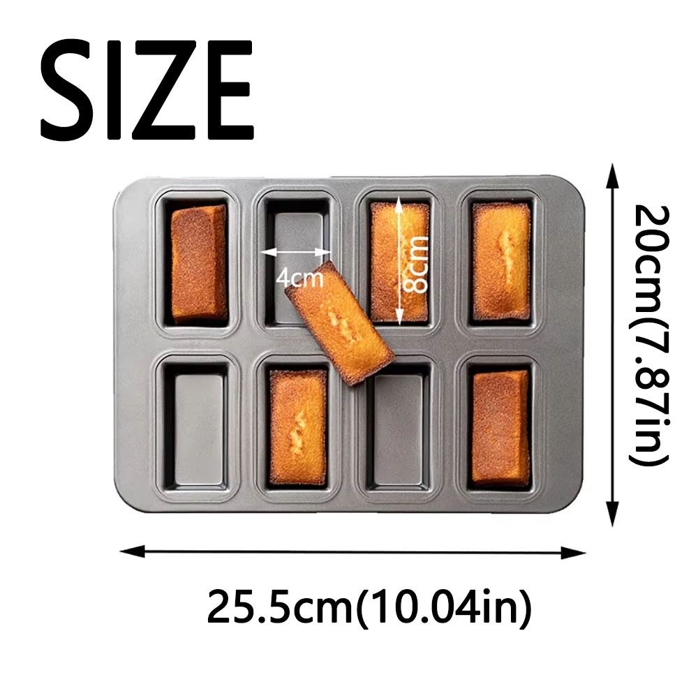 Creative Mini Muffin Baking Tray 8 Slots Baking Pan Mold Toast Cake Tray Pastry Utensil
