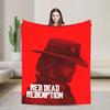 Red Dead Redemption 2 Теплое Мягкое Одеяло Студенты Плюшевые Постельные Принадлежности Пледы Узор Диван Кресло Фланелевое Покрывало Диван Кровать Покрывало