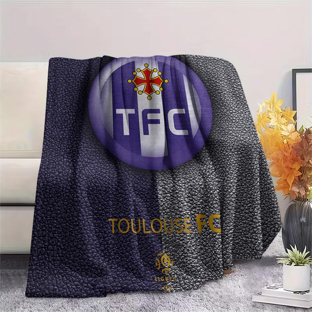 Toulouse Football Club  Print Flannel Blanket, High quality Comfortable for All Seasons, Home Decor, Warmth and Comfort