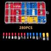 Electrical Wire Crimp Spade Butt Ring Fork Set Ring Lugs Rolled Terminals Assorted Kit 280PCS Insulated Cable Connector
