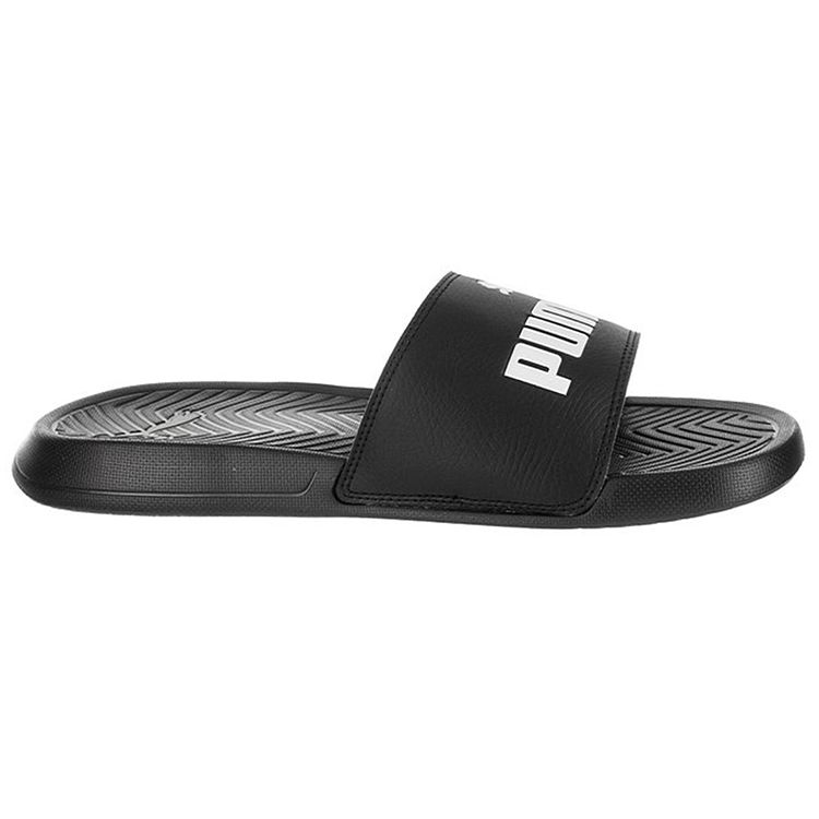 Puma Popcat Shower Удобные повседневные сандалии из кожи Eva Splicing Non-Slip Slide унисекс сандалии черные белые 360265-10