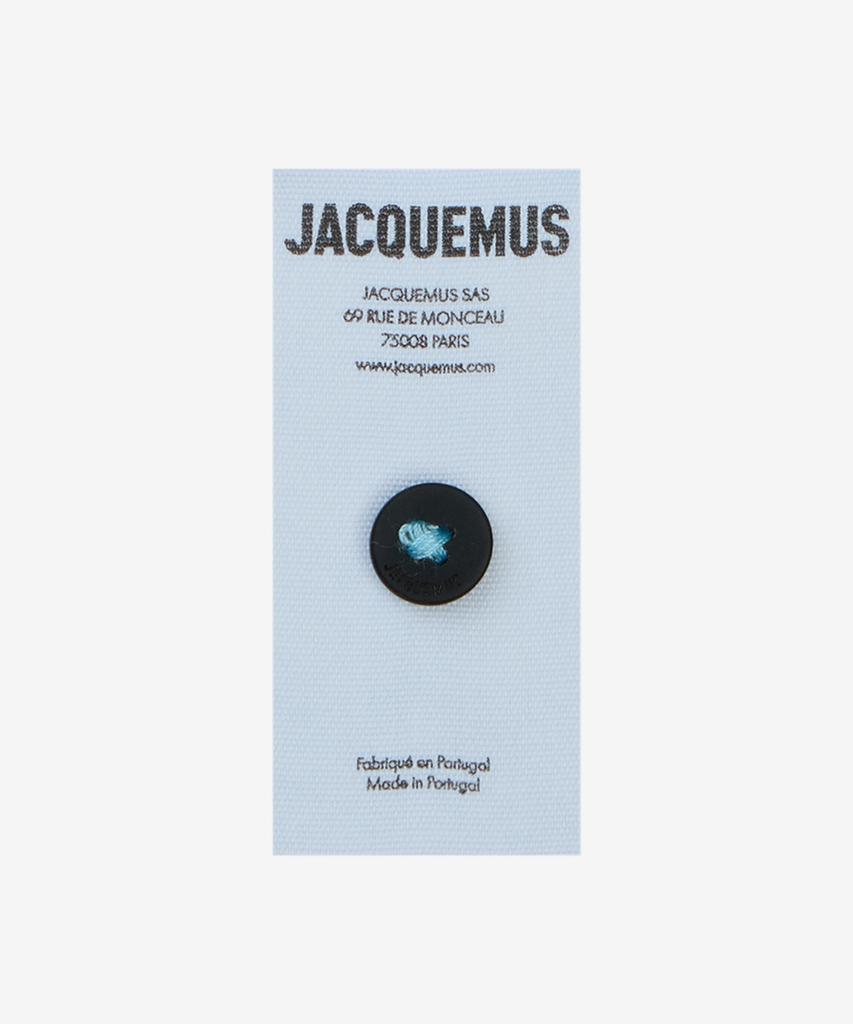 JACQUEMUS La Chemise Джинсовая рубашка с коротким рукавом - Принт Пальма Звезда Синий / 255Sh20116773Ej