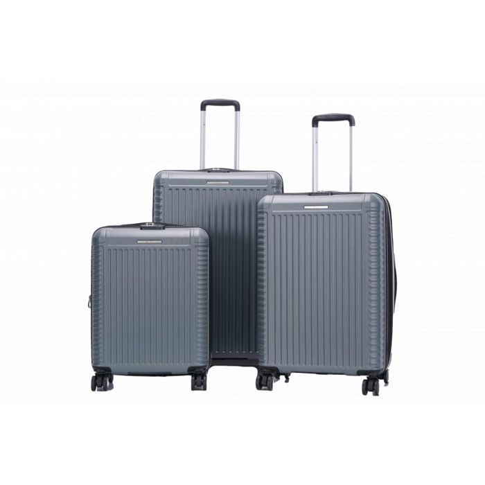 Set of 3 Rigid Expandable Suitcases + 30% Volume - Lys Paris 329/3 - Gray
