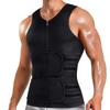 Men's Double Belt Vest Shapewear with Reinforced Sweat-Enhancing Rubber Corset for Waist and Abdomen Support