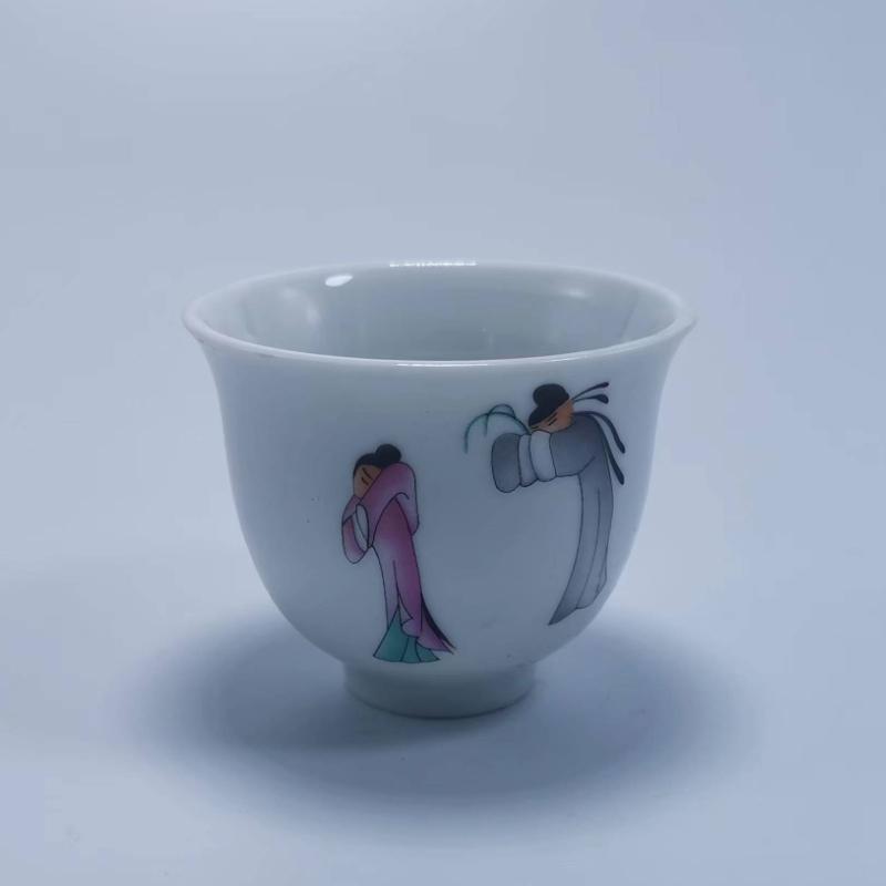 Изысканная белая фарфоровая чашка для чая кунг-фу 1 шт., китайские чайные наборы, чайная утварь, набор китайских чайных чашек, дорожная чаша для чая кунг-фу