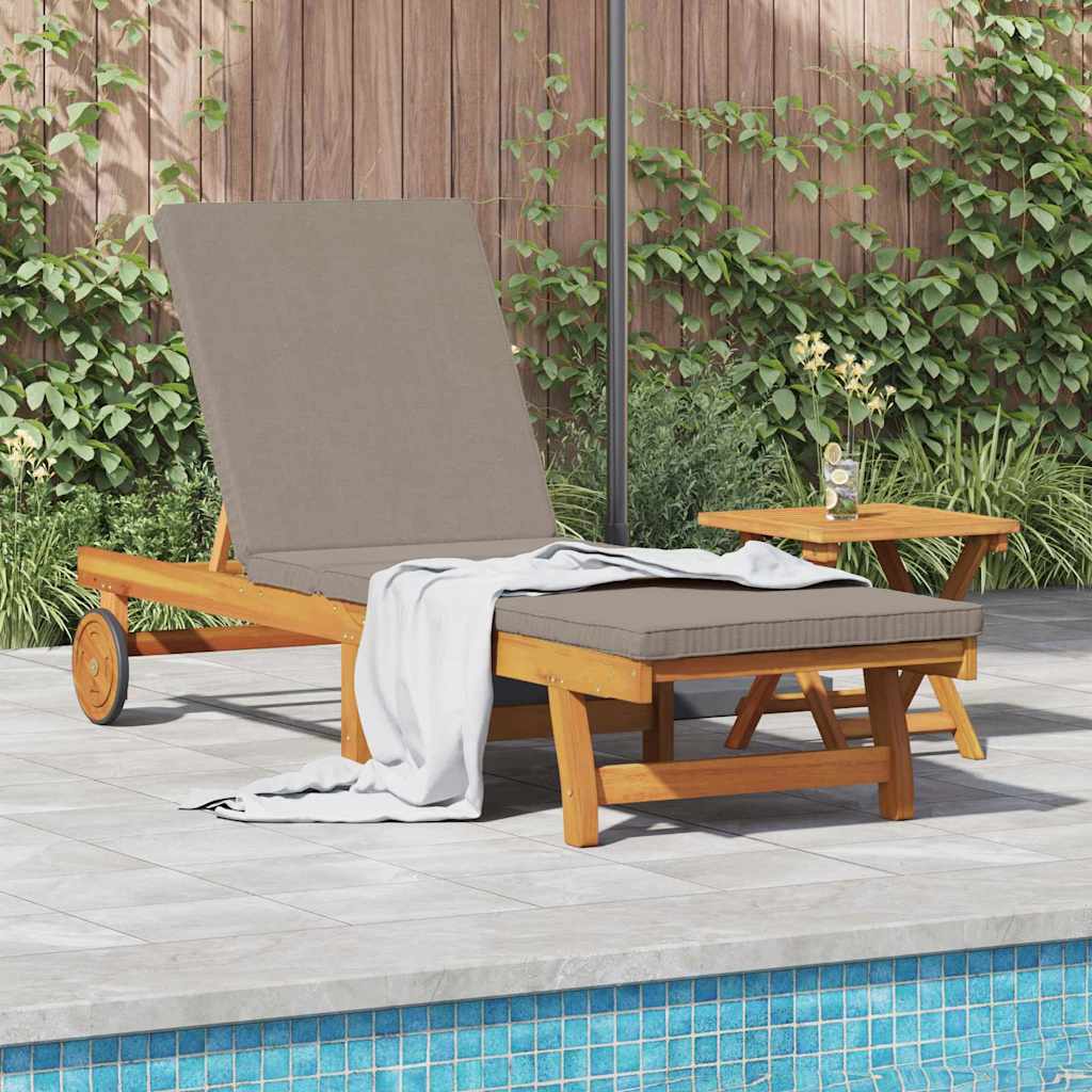 Sun Lounger 1 Person 2 pcs Brown Solid Acacia Wood