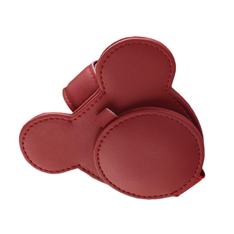 PU Leather Car Sunshade Glasses Clip Multi-functional Sheet Card Bag Sunglasses Storage Creative Ticket Clip