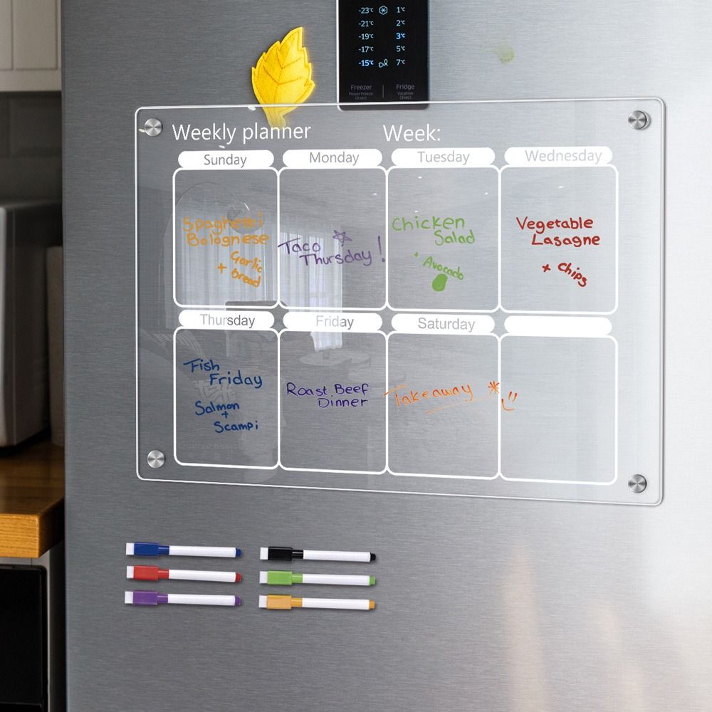 6 Маркеров Акриловые Стираемые Доски Прозрачная Планировочная Доска Премиальный Месячный Календарь Заметки Школа