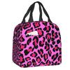 Custom Leopard Print Portable Lunch Boxes Women Leakproof Animal Fur Pattern Cooler Thermal Food Insulated Lunch Bag Student