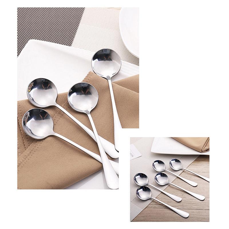 Прочные кофейные ложки из нержавеющей стали с длинной ручкой, ложки для размешивания эспрессо, изысканные аксессуары для домашнего кафе, десертная ложка
