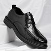 Leather Shoes Men's 2025 British Business Dress Men's Leather Shoes Casual Height Increase 8CM Wedding Groom Shoes
