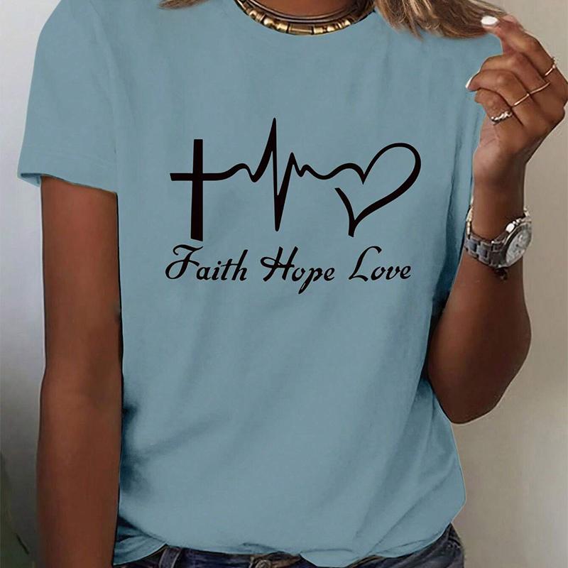 Модная женская футболка с перекрестным принтом, забавная повседневная футболка с круглым вырезом и короткими рукавами, летняя женская футболка