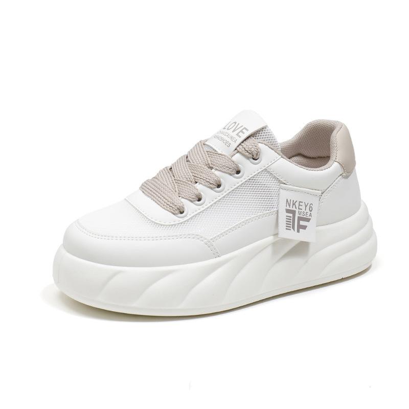 Женские летние повседневные сетчатые кроссовки на массивной платформе, нескользящие легкие дышащие прогулочные туфли на шнуровке, теннисные кроссовки, женская спортивная обувь с низким берцем