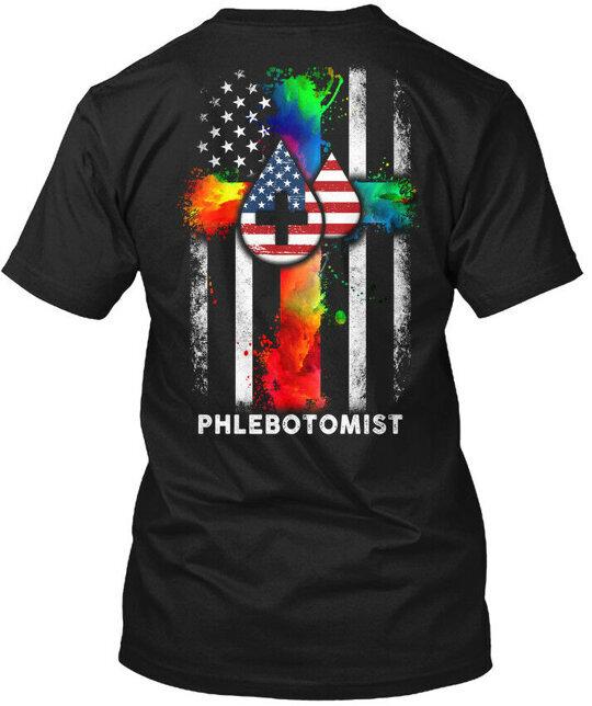 Trendsetting Proud Phlebotomist - T-Shirt Made in the USA Size S to 5XL