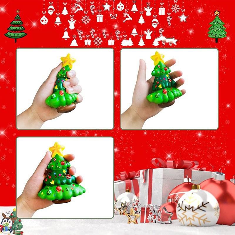 Christmas Stress Relieving Toy Santa Claus Christmas Tree Squeezing Bouncing Toy New Year Gift  Christmas Party Decoration