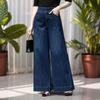 Spring Summer Thin High Waist Jeans Women Casual Loose Wide Leg Pants Slim Straight Trousers Stretchy Comfortable