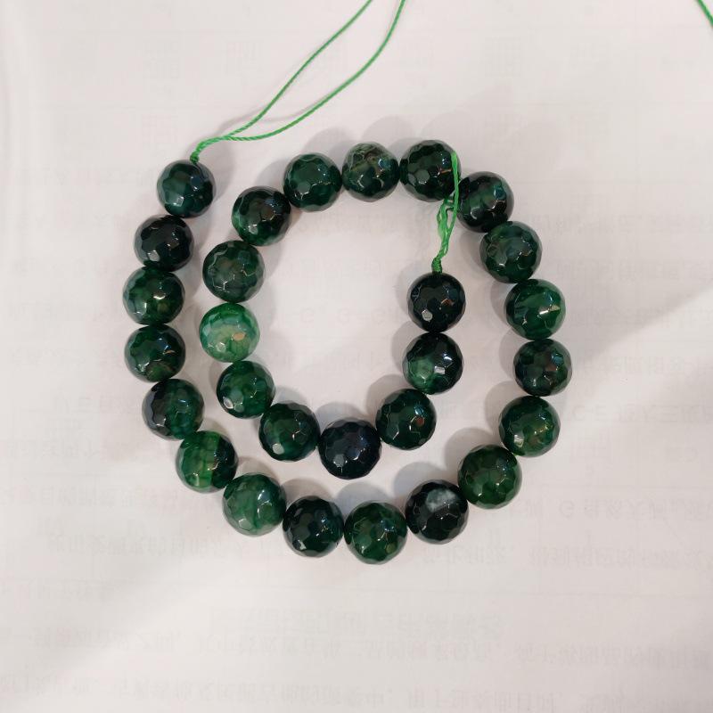 14 мм граненые круглые бусины из агата для изготовления ожерелий и браслетов своими руками