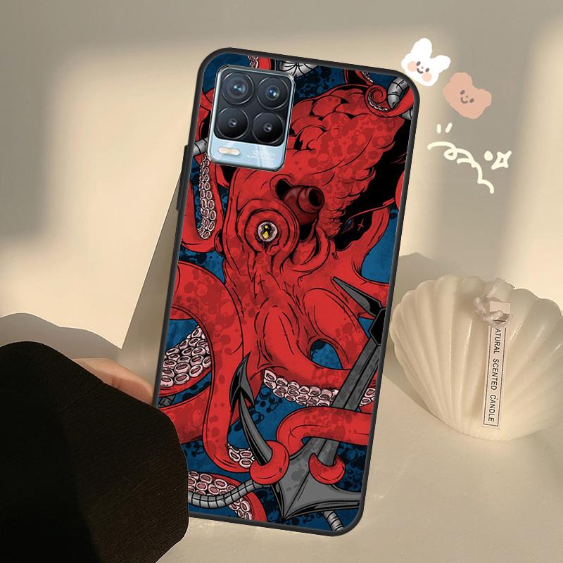 Эстетика Океанического Осьминога Для Realme 8 9 Pro Plus GT Neo 2 GT Master 9i 8i Чехол для Телефона Для OnePlus 9 10 Pro 9R Nord2