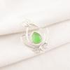 Green Cat's Eye Gemstone Jewelry, 925 Solid Sterling Silver Jewelry, Handmade Spiritual Jewelry For Wedding Gift