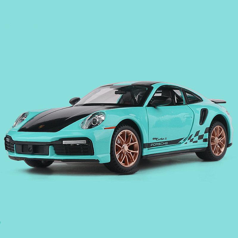 1/24 Porsche 911 TARGA TURBO S Сплав Гоночная Модель Автомобиля Литье под Давлением Симуляция Металлическая Игрушечная Модель Автомобиля Звук Свет Коллекция Подарок