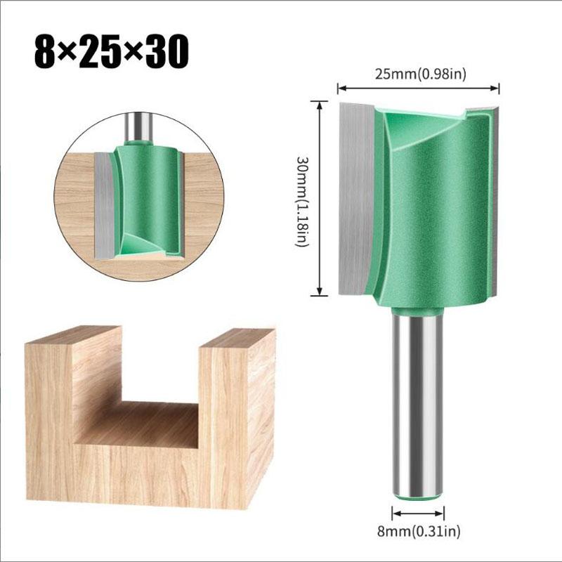 Фреза для деревообработки с хвостовиком 8 мм, прямой двухлезвийный нож, нож для резьбы по дереву, отрезной нож, долбежный инструмент для деревообработки