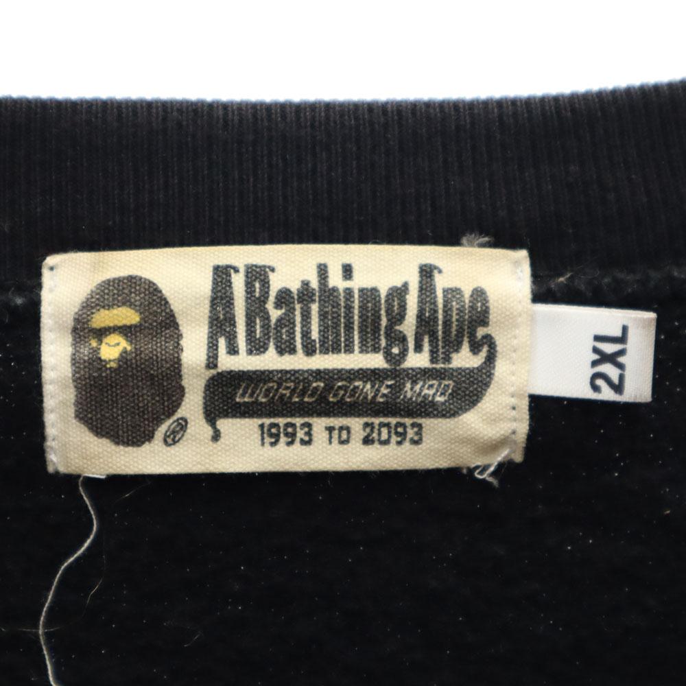 A Bathing Ape Свитшот с длинным рукавом с принтом на спине 2XL черный С начесом на спине Мужской Б/у