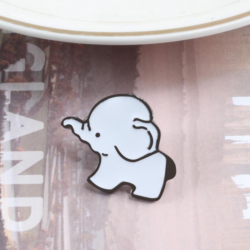Fashion Creative Cartoon Elephant Brooch Pin Metal Cute Animal Cowboy Hat Badge Boy Girl Brooches Pins For Women Child Gifts