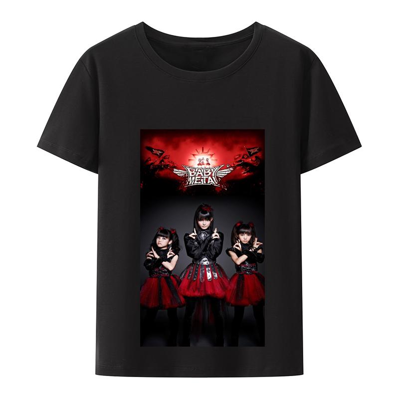 Новое поступление BABYMETAL Heavy Metal Electroacoustic Band Футболка Rock Band Унисекс и для женщин Подарочная футболка для отдыха на улице в стиле хип-хоп Модная футболка