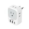 Conversion Plug C Type Korean for Overseas Travel Converter TESSAN Included 4 AC Outlets 2 1 Compatible with Countries Such As USB-C Type-A Type-C