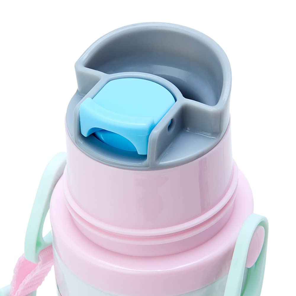 Sanrio Бутылка для воды 380 мл, детская, двухсторонняя, из нержавеющей стали, My Melody, для горячей и холодной воды, с именной наклейкой 744549, детская