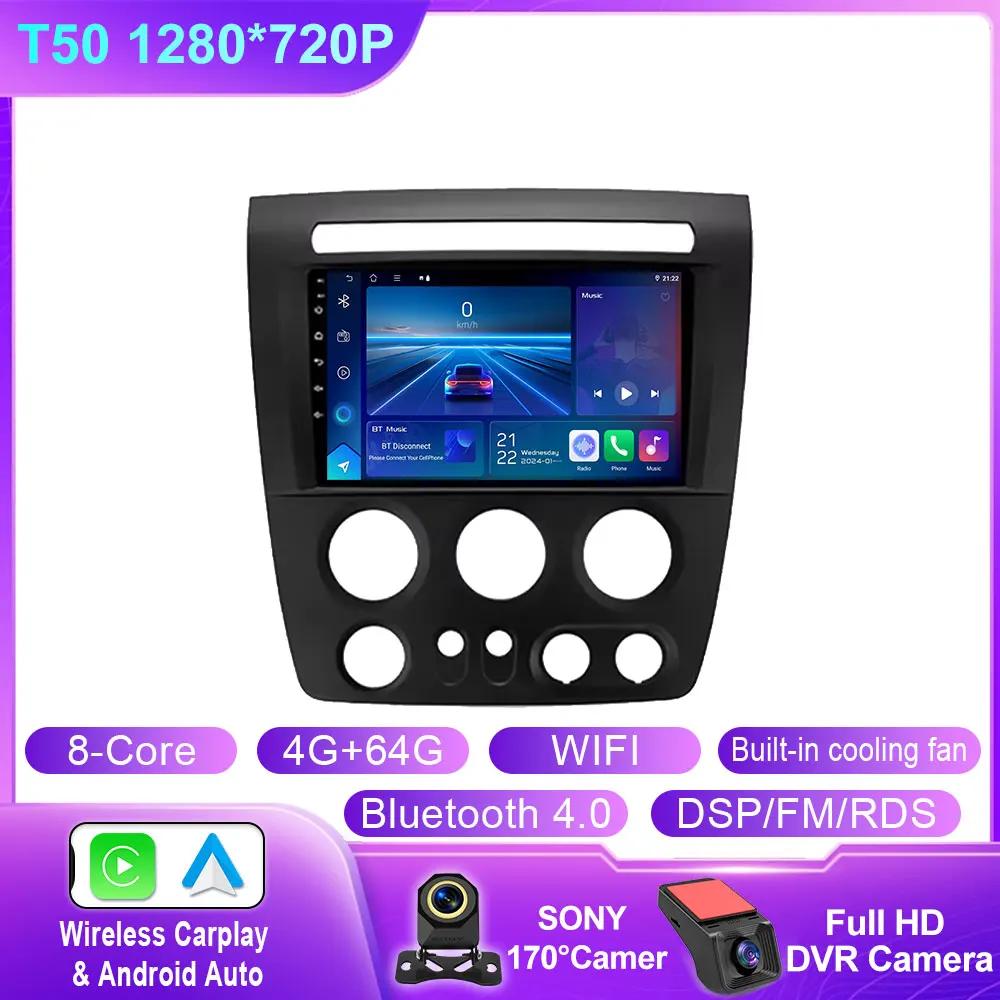 Wireless Carplay Android Car For Hummer H3 1 2005 - 2010 Car Radio Multimedia Video Player Navigation stereo GPS 4G WIFI BT QLED