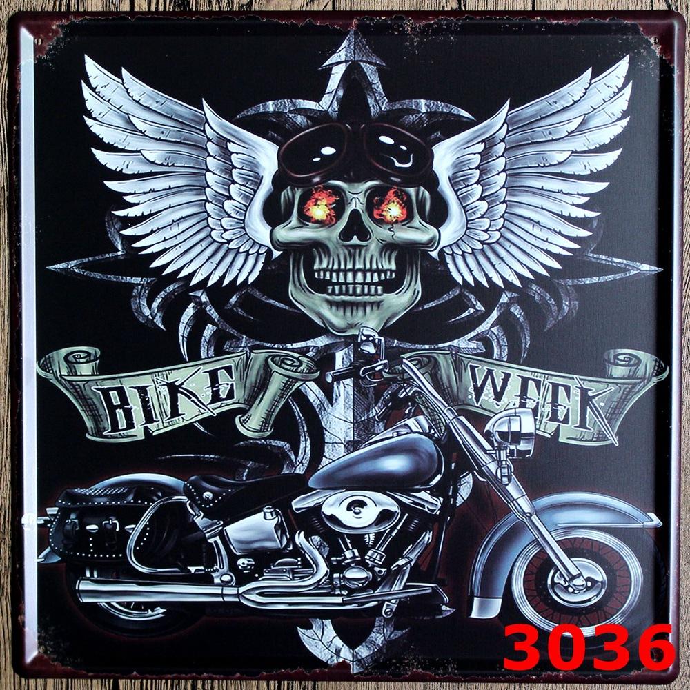 Dog Wine Coffee Motorcycle Retro European And American Advertising Frameless Tin Painting Bar Coffee Shop 