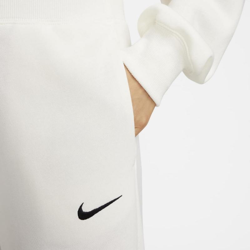 Nike Спортивная одежда Женские брюки с высокой талией и широкими штанинами из флиса Phoenix Светлая кость FZ7208-133