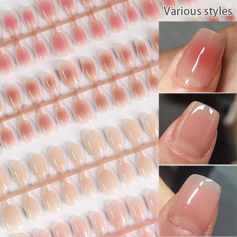 30Pcs Nude Color Fake Nail Fashion Press On Quick Extension Matte Wearable False Nails Natural Multi-Style Full Cover Nail Tips