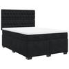 Maison Exclusive - Sommier à lattes de lit avec matelas Noir 140x190 cm Velours
