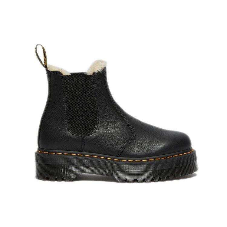 Dr. Martens 2976 Faux Fur Lined Platform Chelsea Boot Black Unisex Sneakers 25635001