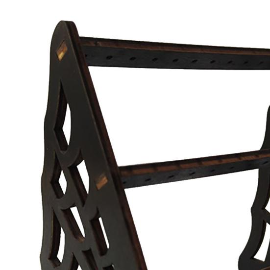 Деревянная стойка для хранения серег, прочная, многослойная конструкция, деревенский дизайн, держатель для демонстрации серег, органайзер для ювелирных изделий