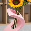 Elegant Flower Display 3D Printed Curved Arrangement Stand, Minimalist Holder Ornament, Decorative Home Accent Creative Artistic Table Decoration for