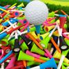 50Pcs 83mm Golf Tees - Assorted Colors Durable Plastic Practice Tees for Golf Training, Driving Range & Course Accessories