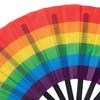 1 Set Folding Fan Easy Open LGBT Pride Rainbow Fan Portable Cooling Hand Fan for Festivals Dance Parties Events