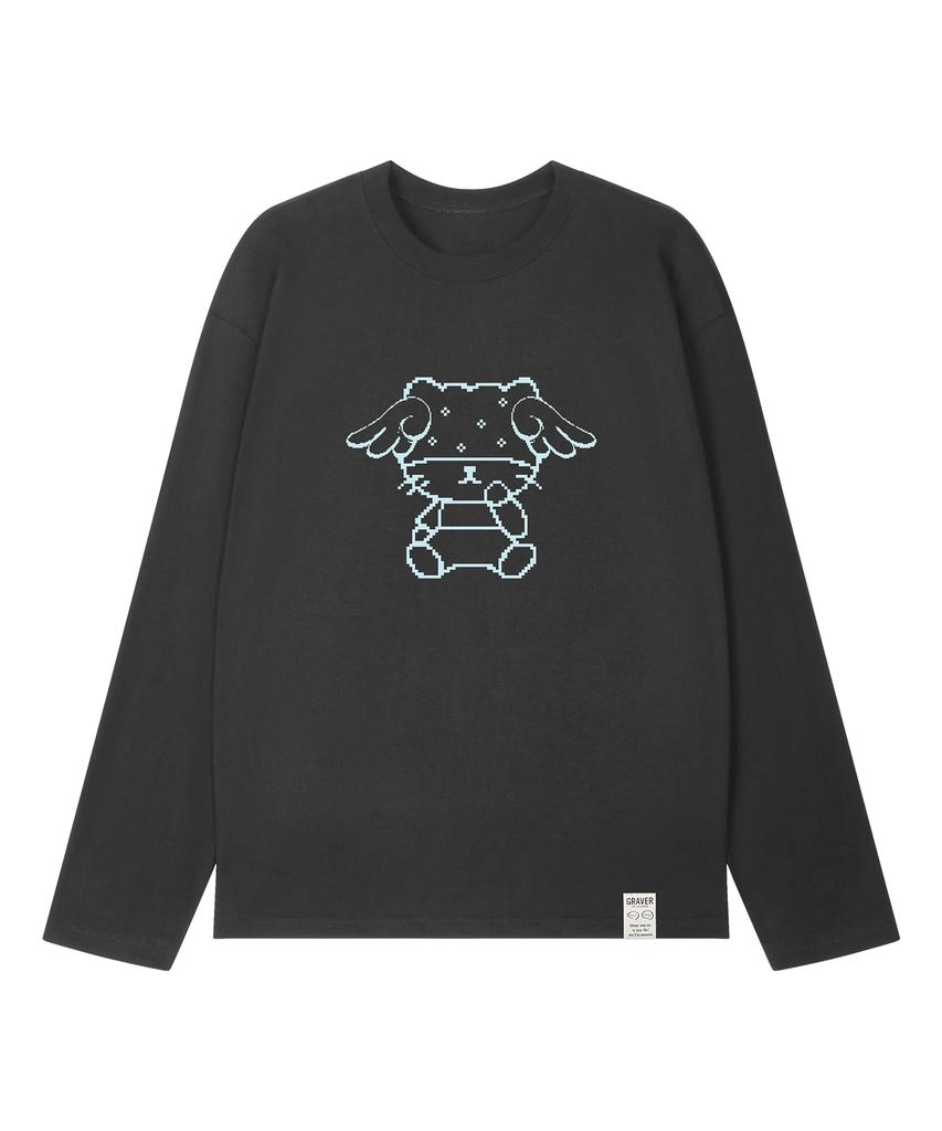 GRAVER [Унисекс] Пиксельная футболка с длинным рукавом G.O.C.A.T_3 цвета