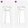 Column Planter White 40 x 40 x 100 cm