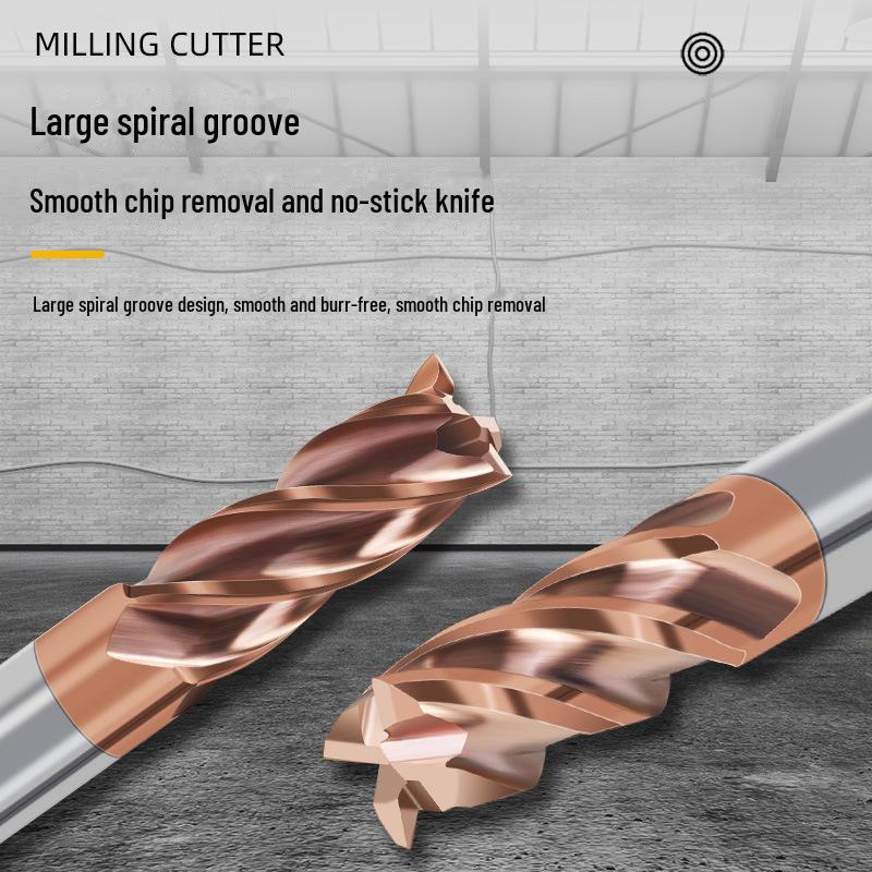 Фреза из вольфрамовой стали с 4 режущими кромками, 55 градусов - цельный твердосплавный концевой резец с прямым хвостовиком - фреза с ЧПУ