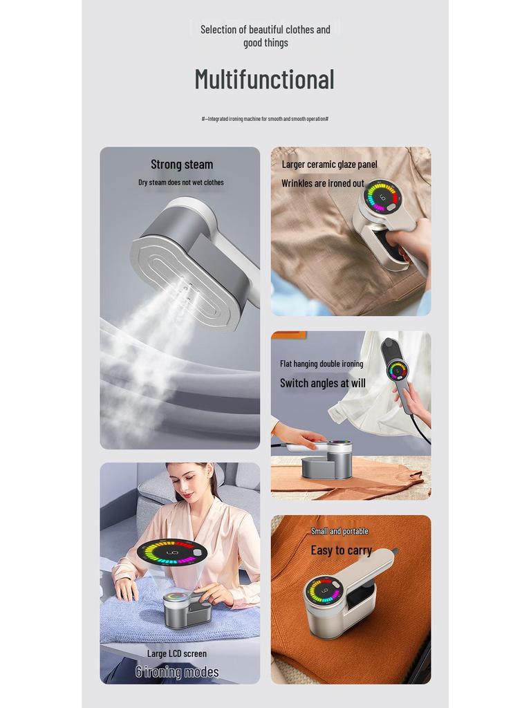 High-Power Portable Garment Steamer and Iron for Travel