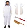 Bee Suit with Glove and Bee Hive Tool,Beekeeper Suit,Beekeeping Smock Protective Suit with Veil and Pants Total Protection for Beekeeper
