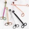 Hot Sale Sliver 18CM Stainless Steel Candle Wick Trimmer Oil Lamp Round Head Candle Core Shears Handmade Tools Candle Accessory