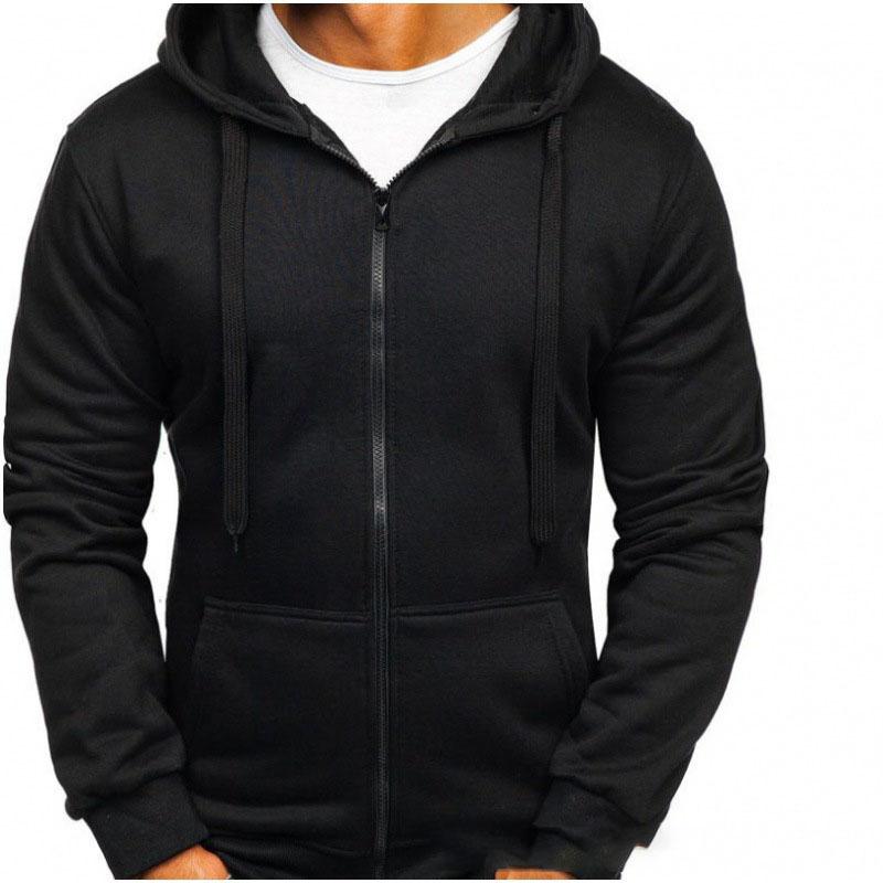 Autumn and Winter Men's Casual Fashion Sports Zipper Hoodies Plus Size